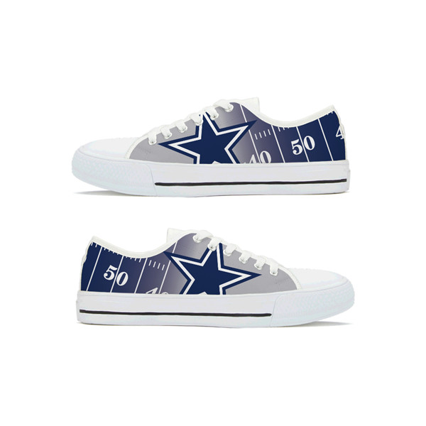Men's Dallas Cowboys Low Top Canvas Sneakers 002 Men's Dallas Cowboys Low Top Canvas Sneakers 002
